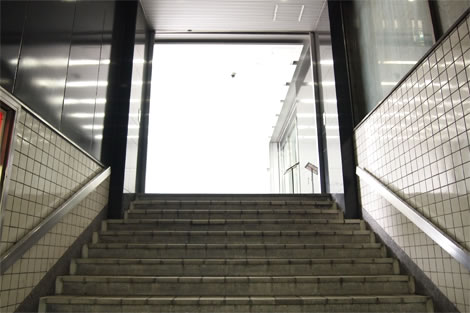 4、出口が見えてきます。